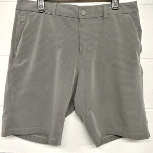 Hang Ten Hybrid Shorts Striped Casual Athletic Golf Size 36 Gray Surf Board